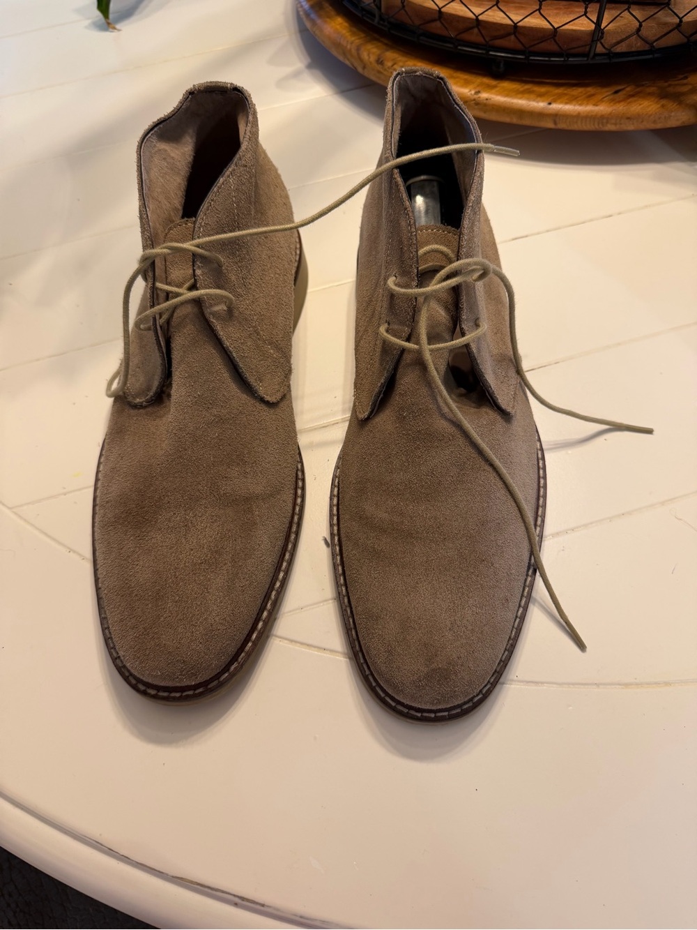 Banana Republic Taupe Suede Dress Shoes